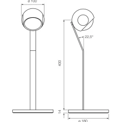 Occhio io 3d tavolo C Tischleuchte, 2700 K