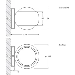 Occhio io verticale Volt D LED Wandleuchte, 2700 K