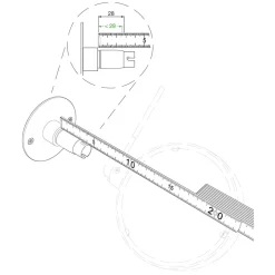 Occhio Langer B15d Adapter für clipLED für Sento und Puro