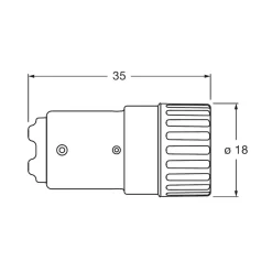 Occhio Langer B15d Adapter für clipLED für Sento und Puro