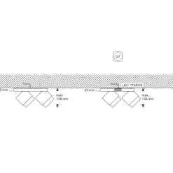 Occhio lui alto doppio Volt Z Deckenstrahler, 3000 K