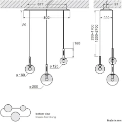 Occhio Luna sospeso cloud 3 L fix LED Pendelleuchte