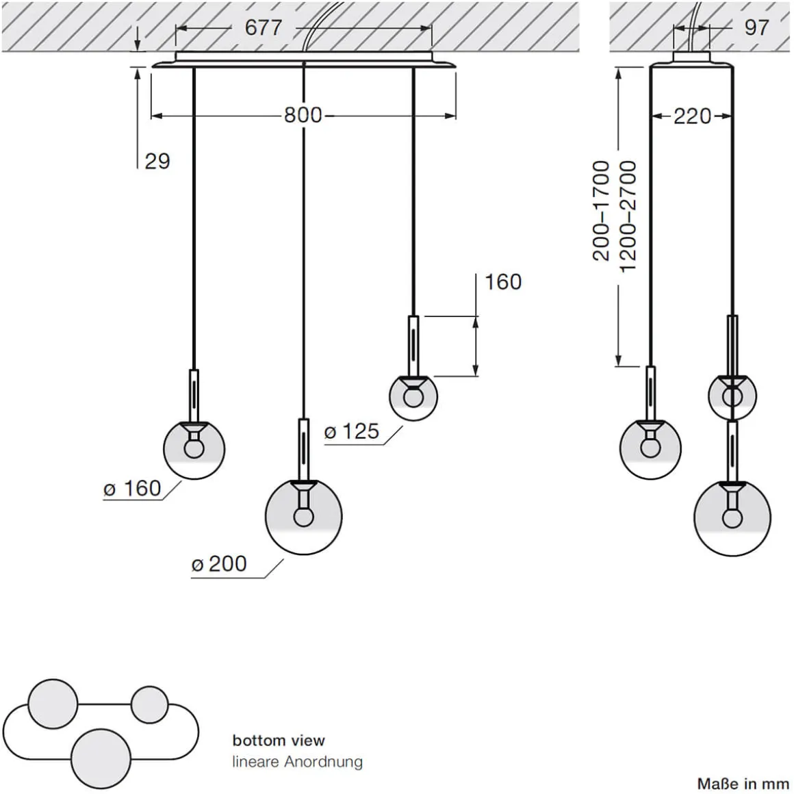 Occhio Luna sospeso cloud 3 L fix LED Pendelleuchte