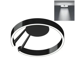 Occhio Mito aura 40 narrow LED Deckenleuchte, Base: schwarz matt