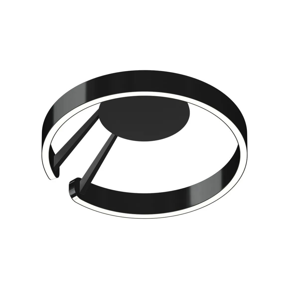 Occhio Mito aura 40 narrow LED Deckenleuchte, Base: schwarz matt