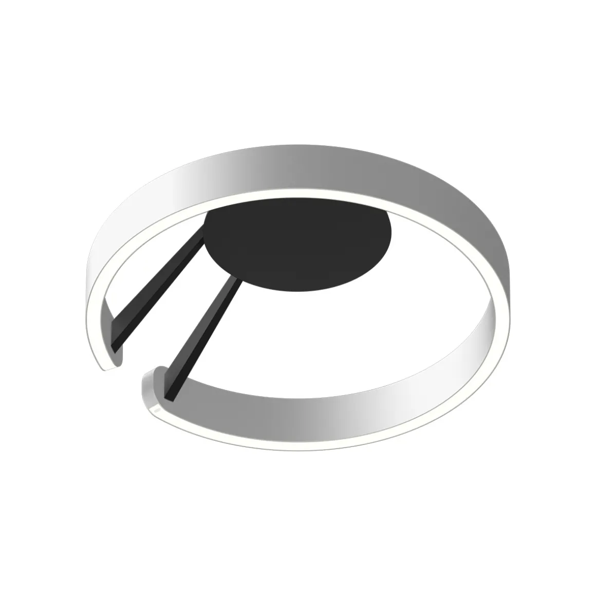 Occhio Mito aura 40 narrow LED Deckenleuchte, Base: schwarz matt