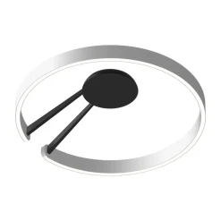 Occhio Mito aura 60 wide LED Wand- / Deckenleuchte, Base: schwarz matt