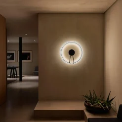 Occhio Mito aura 60 wide LED Wand- / Deckenleuchte, Base: schwarz matt