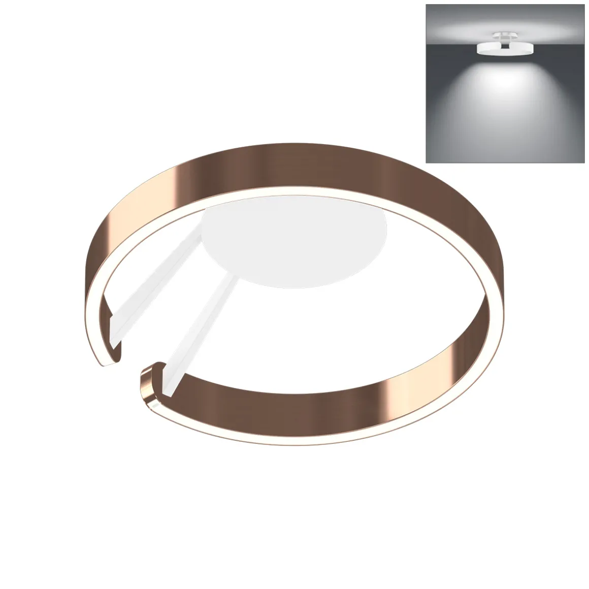 Occhio Mito aura 40 wide LED Wand- / Deckenleuchte, Base: weiß matt