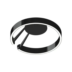 Occhio Mito aura 40 wide LED Wand- / Deckenleuchte, Base: schwarz matt