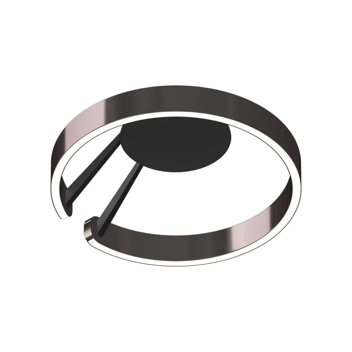 Occhio Mito aura 40 wide LED Wand- / Deckenleuchte, Base: schwarz matt