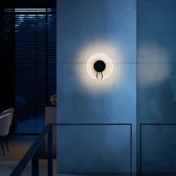 Occhio Mito aura 40 wide LED Wand- / Deckenleuchte, Base: schwarz matt