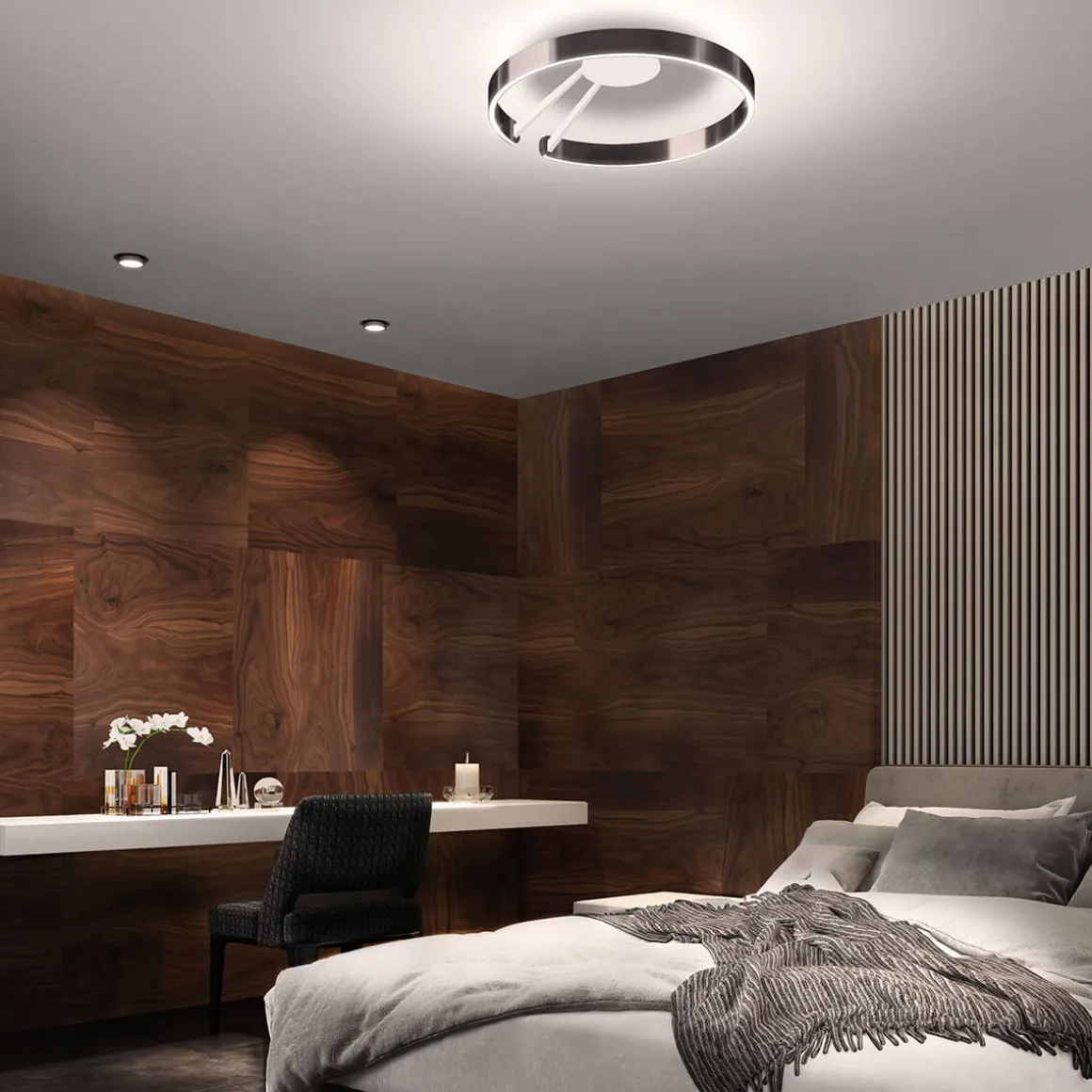 Occhio Mito aura 60 wide LED Wand- / Deckenleuchte, Base: weiß matt