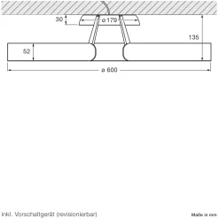 Occhio Mito aura 60 wide LED Wand- / Deckenleuchte, Base: weiß matt