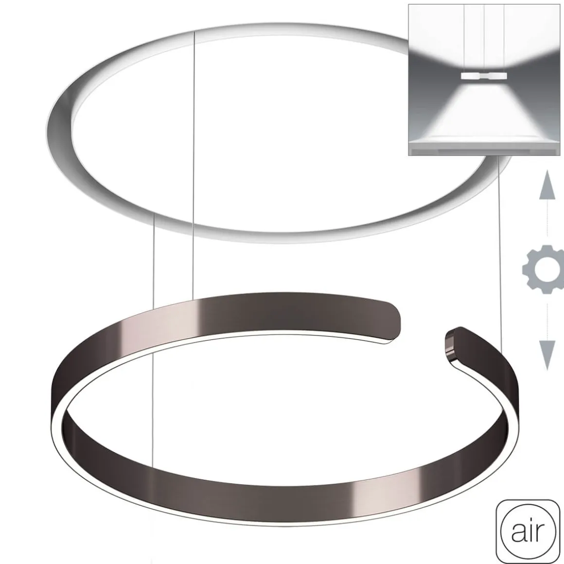 Occhio Mito cosmo 60 move "air" wide Pendelleuchte