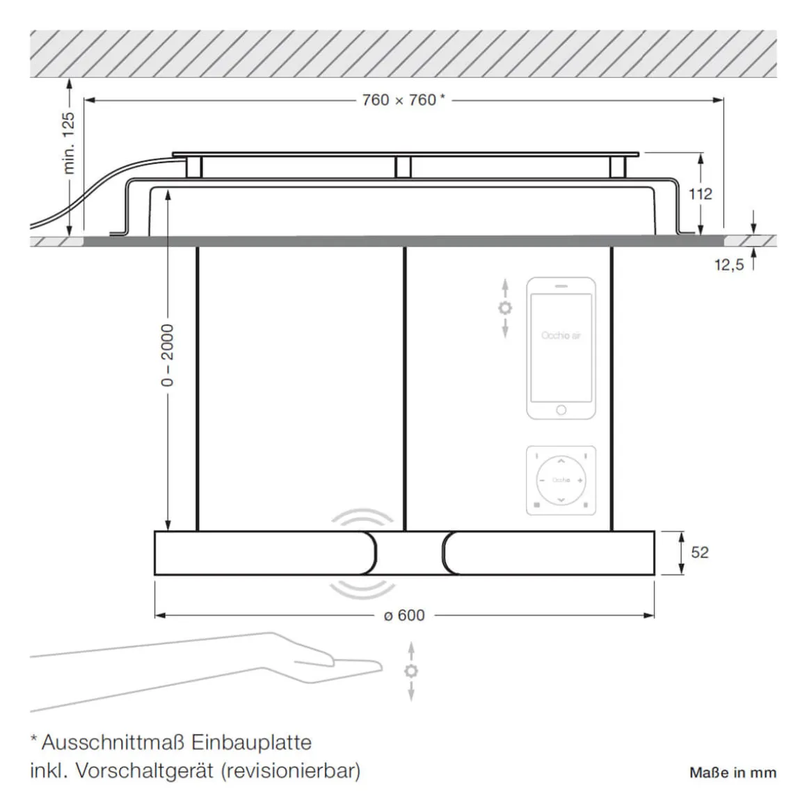Occhio Mito cosmo 60 move "air" wide Pendelleuchte