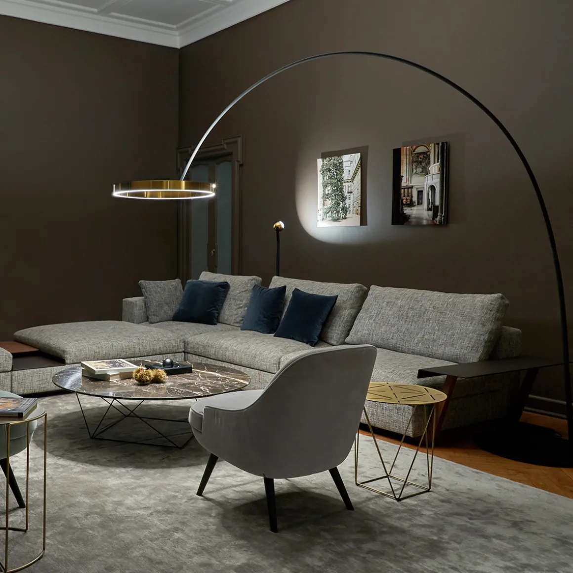 Occhio Mito largo Bogenleuchte