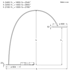 Occhio Mito largo lusso Bogenleuchte