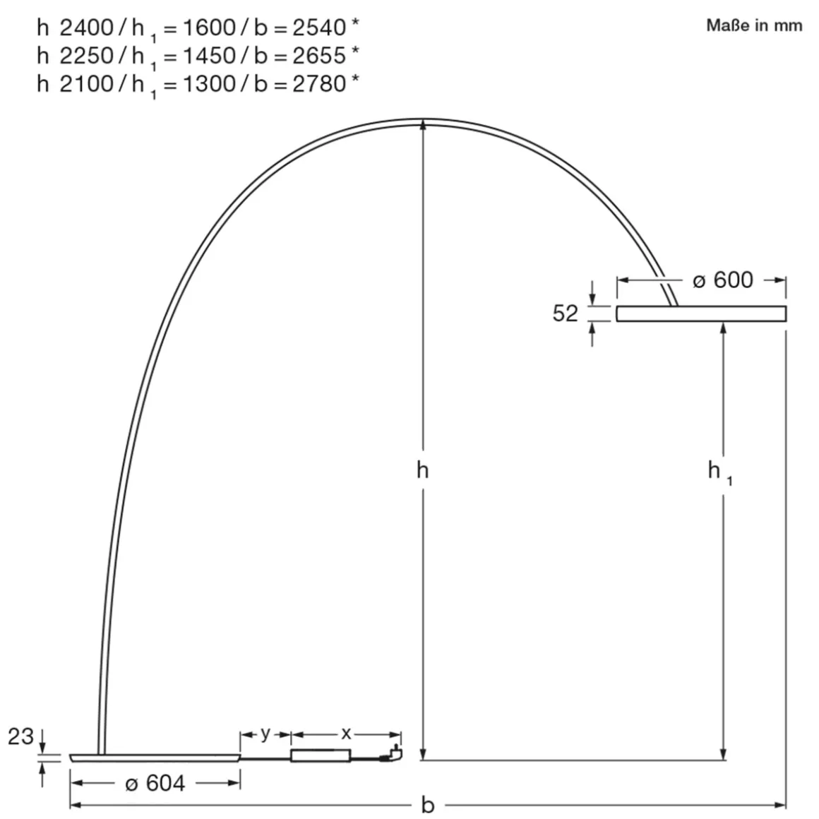 Occhio Mito largo lusso Bogenleuchte