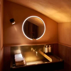 Occhio Mito sfera 60 wide Wand- / Spiegelleuchte, Spiegel klar