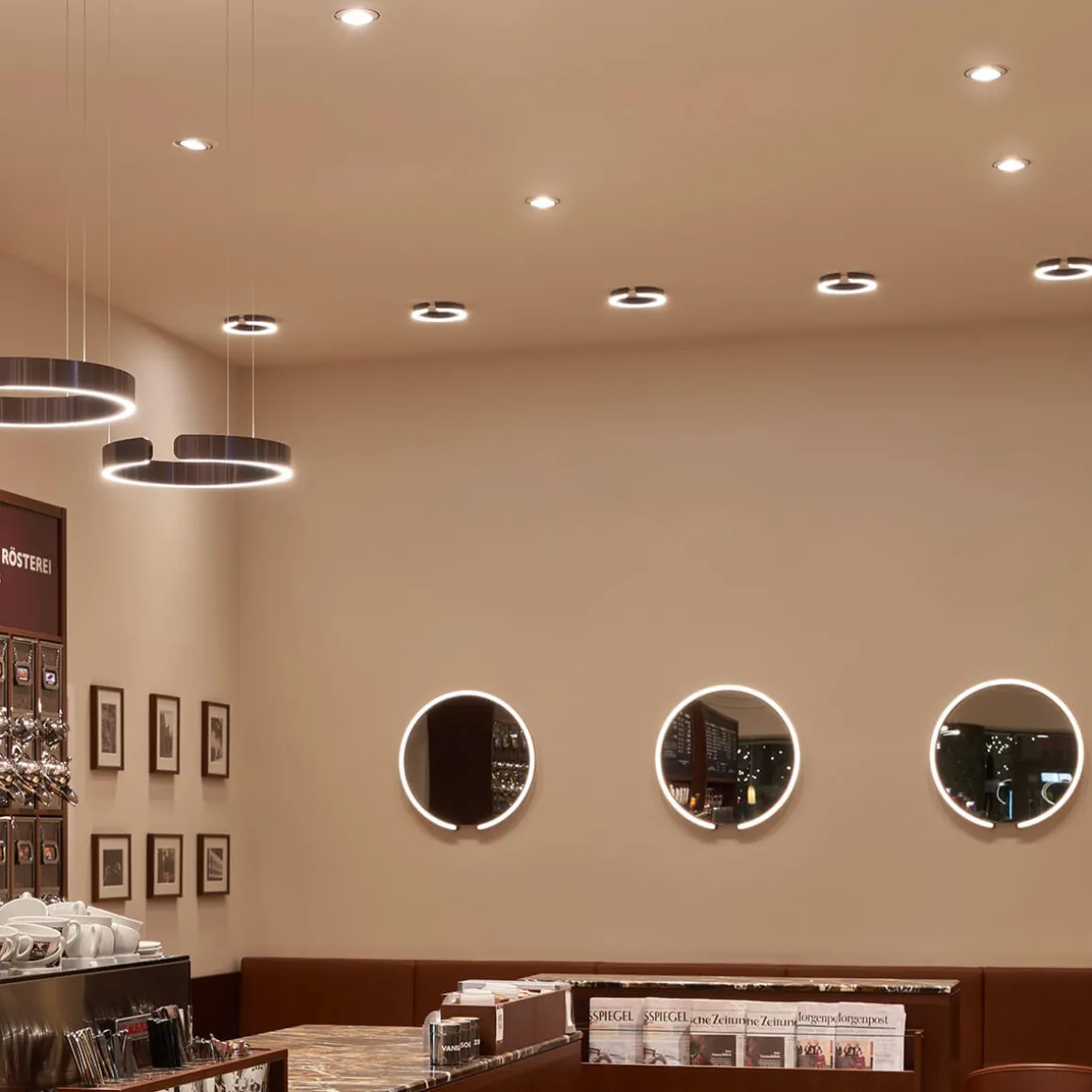 Occhio Mito sfera 40 wide Wand- / Spiegelleuchte, Spiegel getönt