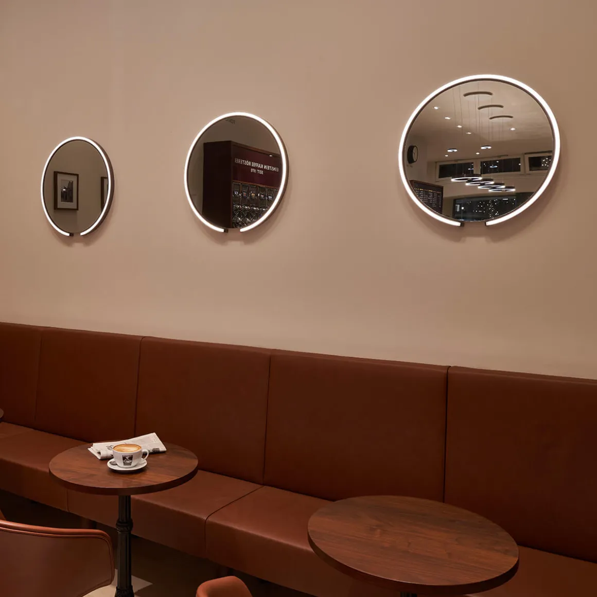 Occhio Mito sfera 40 wide Wand- / Spiegelleuchte, Spiegel getönt