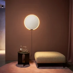 Occhio Mito sfera corda 40 wide Wand- / Spiegelleuchte, Spiegel klar