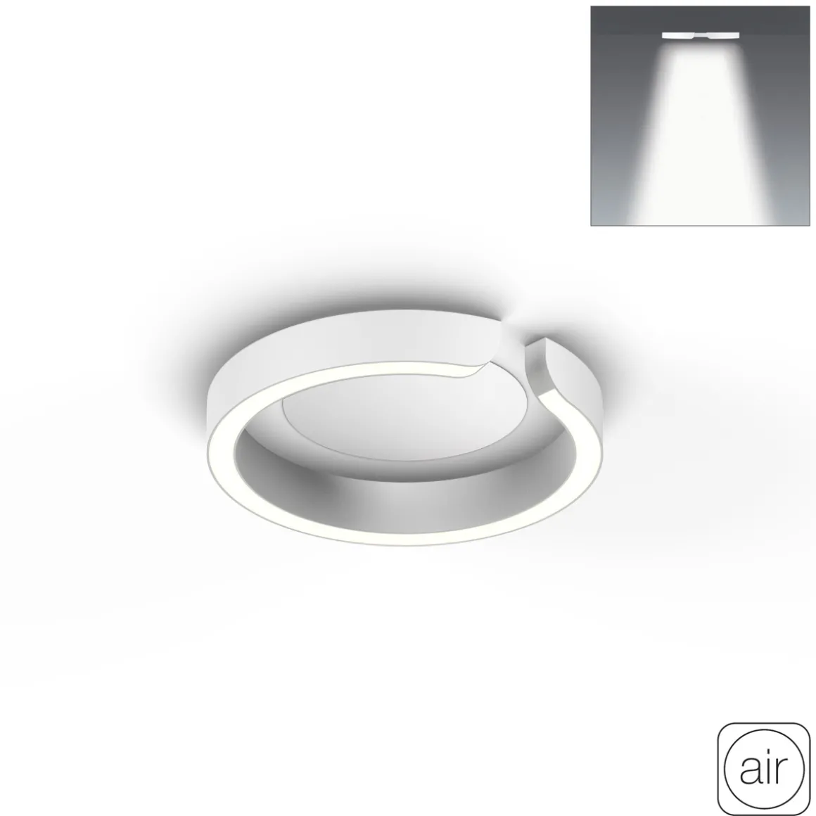Occhio Mito soffitto 20 flat "air" narrow LED Deckenleuchte