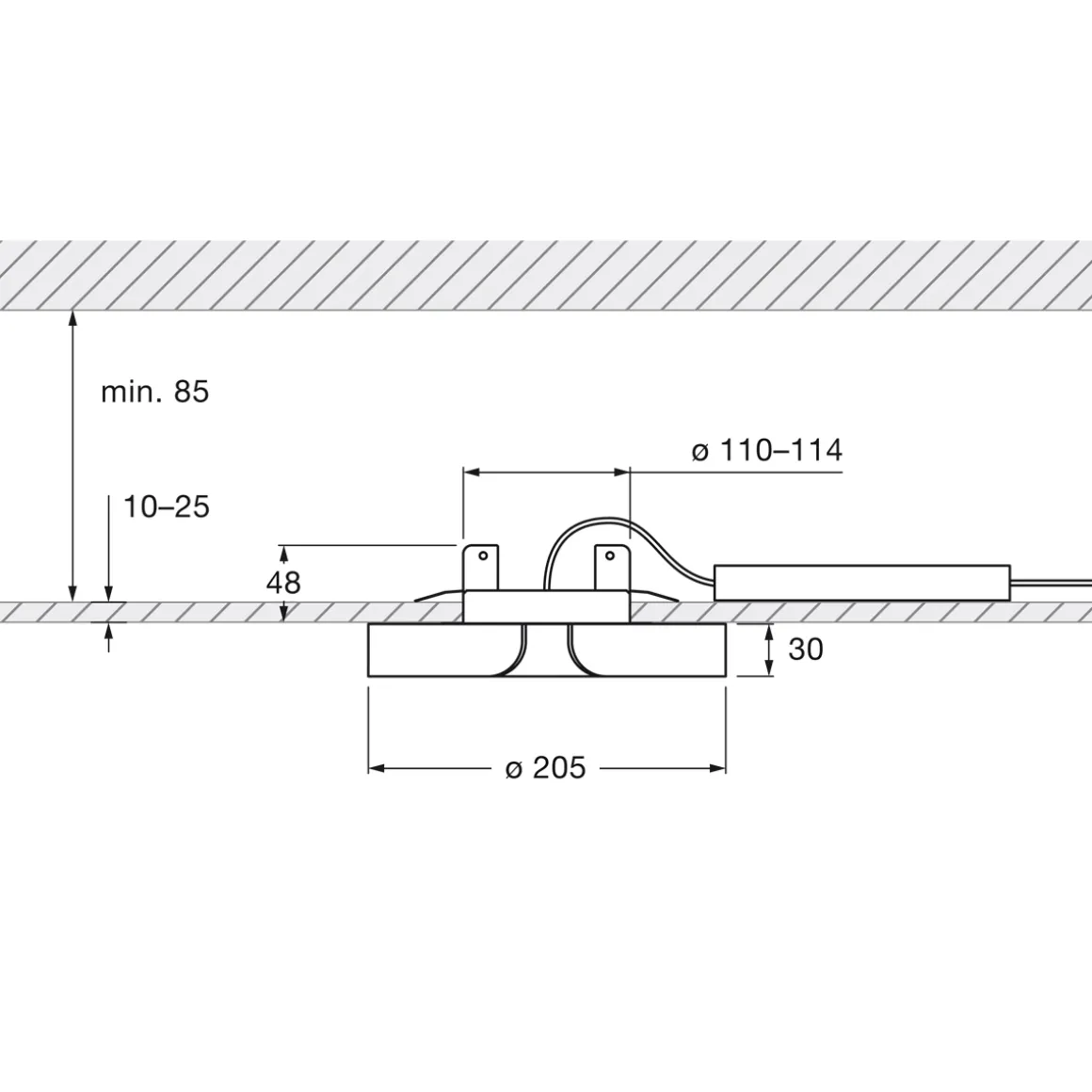 Occhio Mito soffitto 20 flat "air" narrow LED Deckenleuchte