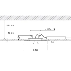 Occhio Mito soffitto 20 flat wide LED Wandleuchte