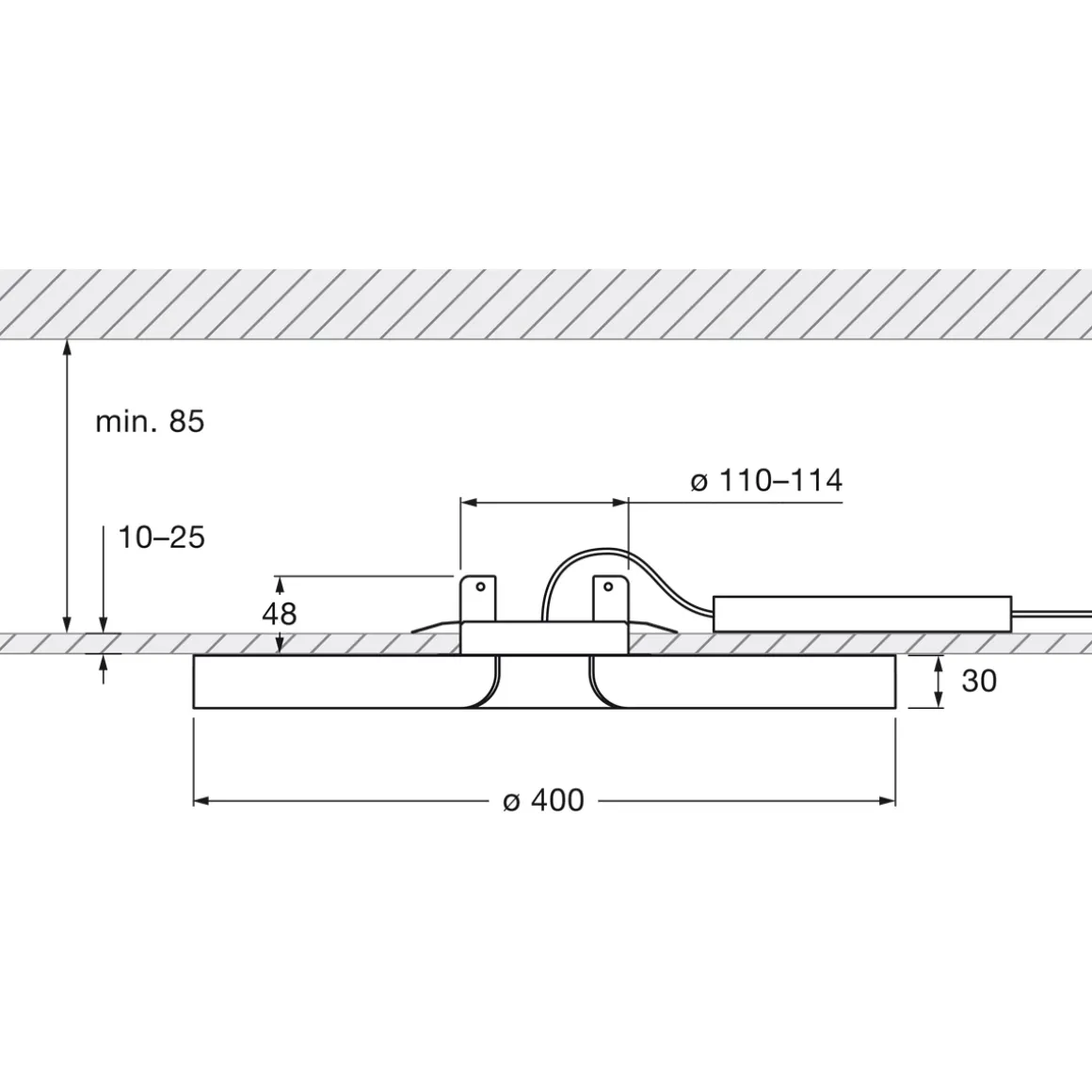 Occhio Mito soffitto 40 flat "air" narrow LED Deckenleuchte