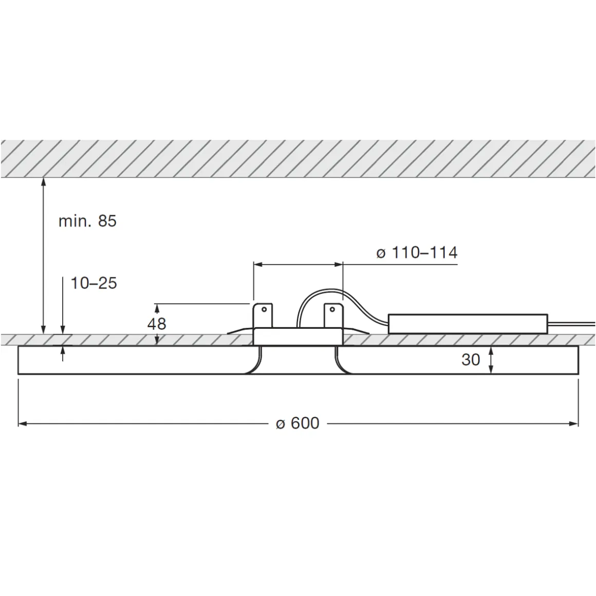 Occhio Mito soffitto 60 flat "air" narrow LED Deckenleuchte