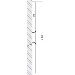 Occhio Mito soffitto 60 up wide LED Wandleuchte