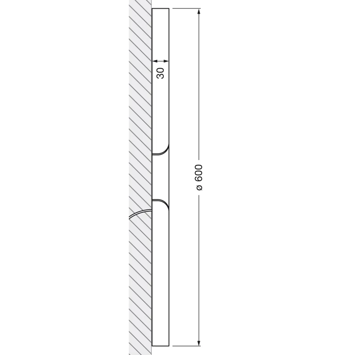 Occhio Mito soffitto 60 up wide LED Wandleuchte