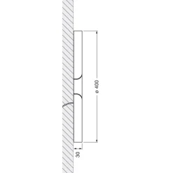 Occhio Mito soffitto 40 up wide LED Wandleuchte