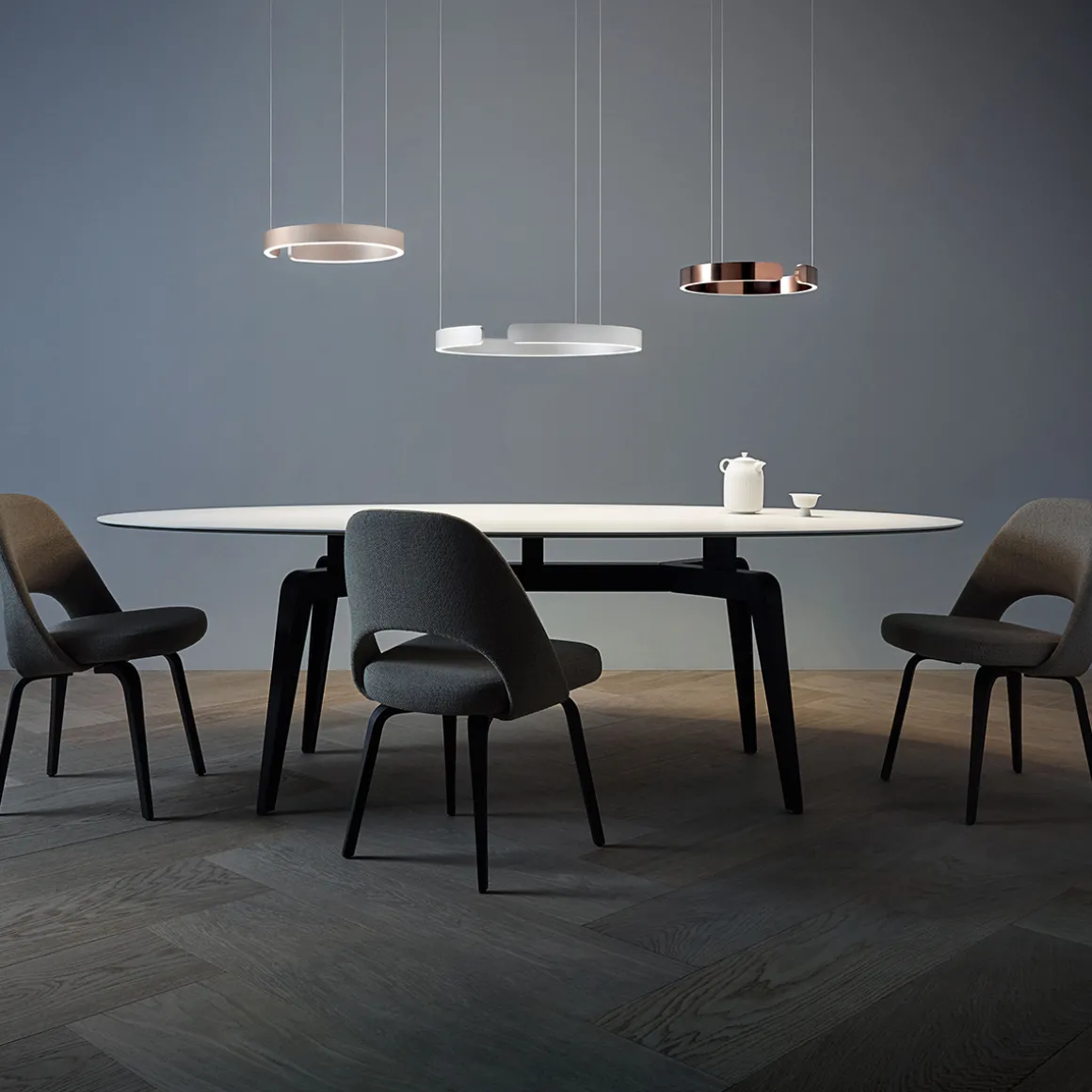 Occhio Mito sospeso 40 var up "air" wide LED Pendelleuchte, variabel