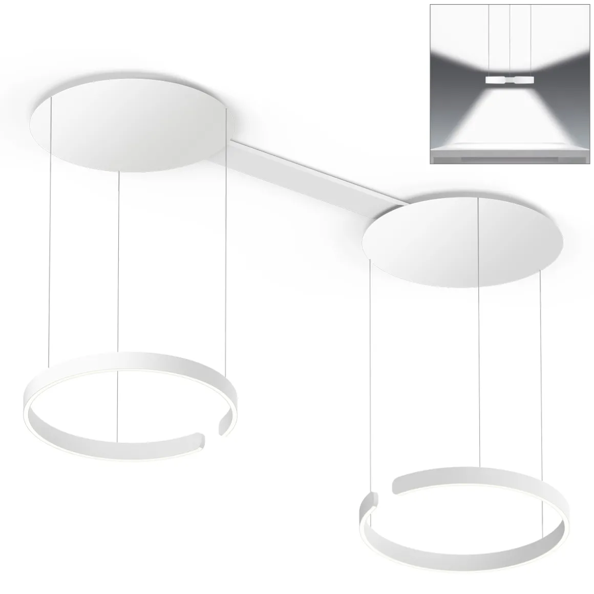 Occhio Mito sospeso due 60 var wide LED Pendelleuchte, variabel