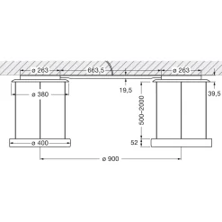 Occhio Mito sospeso due 40 var narrow LED Pendelleuchte, variabel