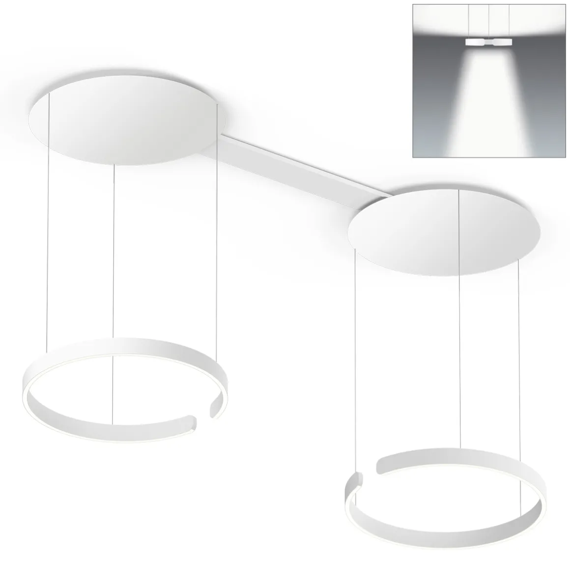 Occhio Mito sospeso due 60 var narrow LED Pendelleuchte, variabel