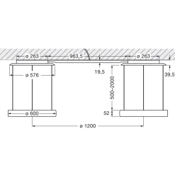 Occhio Mito sospeso due 60 var narrow LED Pendelleuchte, variabel