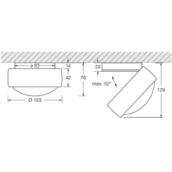 Occhio Piu alto Volt C80 Deckenstrahler, 3000 K