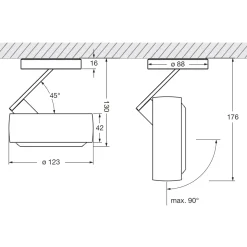 Occhio Piu R alto 3d Volt B Deckenstrahler, 2700 K