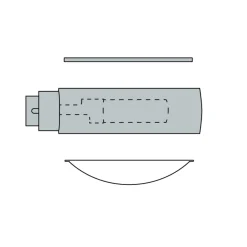 Occhio Sento C soffitto singolo up LED Deckenleuchte, 60 cm, 2700 K