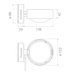 Occhio Sento C verticale up LED Wandleuchte, 2700 K