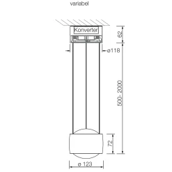 Occhio Sento D sospeso up LED Pendelleuchte, 2700 K, variabel