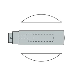 Occhio Sento D verticale up LED Wandleuchte, 2700 K
