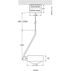 Occhio Sento E filo singolo var up LED Pendelleuchte, 2700 K, variabel