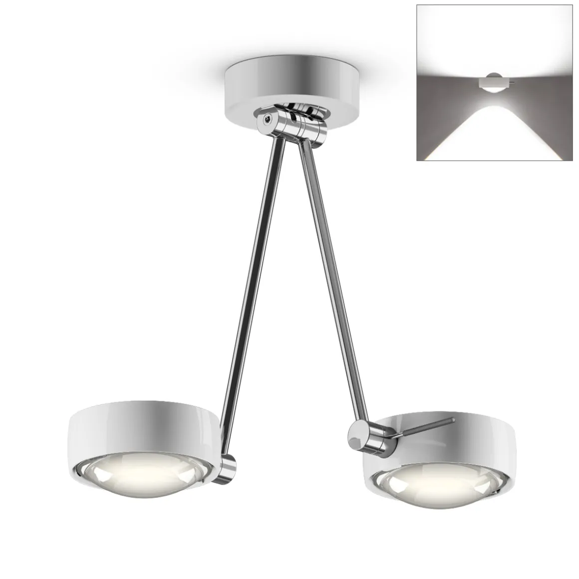 Occhio Sento E soffitto due up LED Deckenleuchte, 30 cm, 2700 K