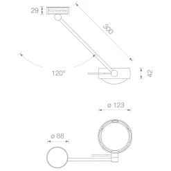 Occhio Sento E soffitto singolo up LED Deckenleuchte, 30 cm, 2700 K