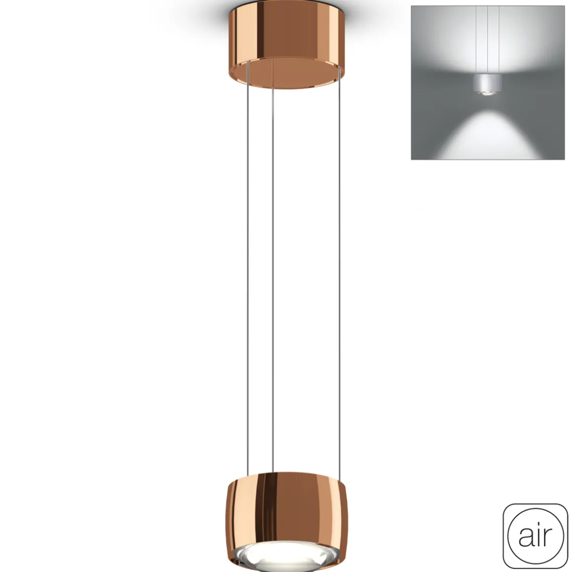 Occhio Sento E sospeso up "air" LED Pendelleuchte, 2700 K, variabel